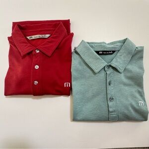 Travis Mathew Red and Green Polo Shirts